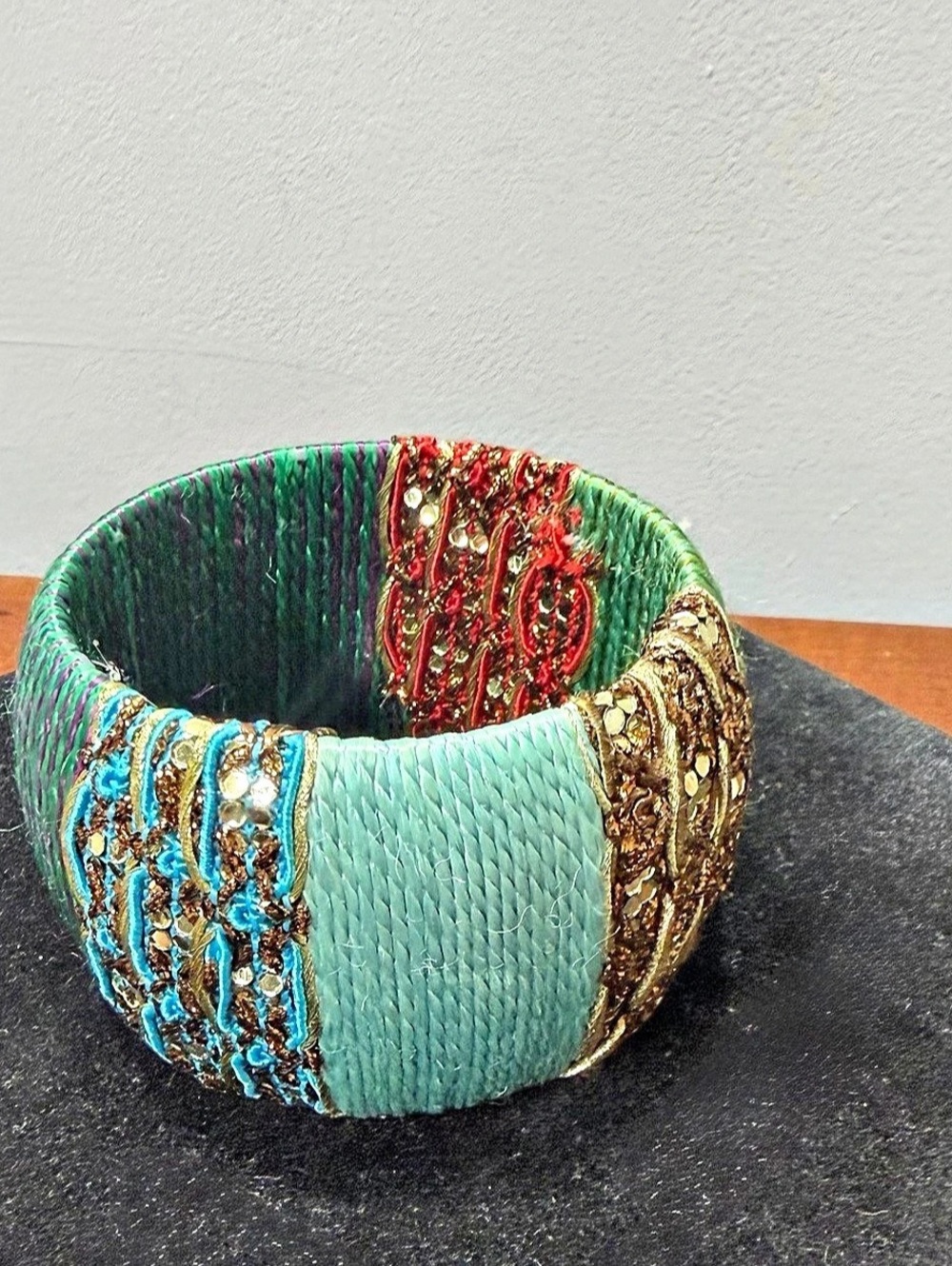 Multicolor Woven Cuff Bracelet